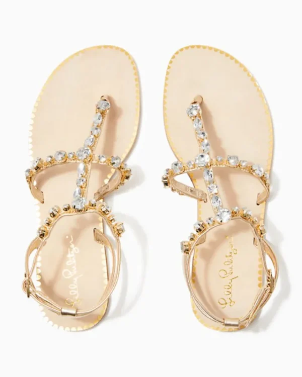 Shoes^Lilly Pulitzer Abbi Leather Sandal Gold Metallic