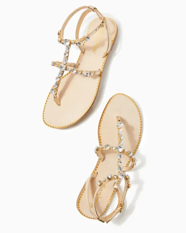 Shoes^Lilly Pulitzer Abbi Leather Sandal Gold Metallic