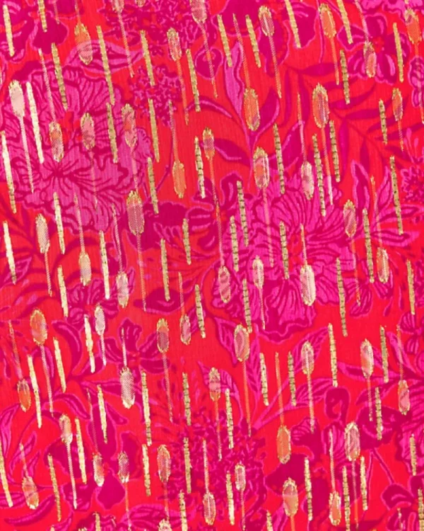 Tops^Lilly Pulitzer Alfreda Long Sleeve Top Amaryllis Red Secret Hideaway