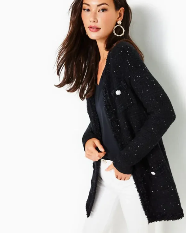 Sweaters & Cardigans^Lilly Pulitzer Amal Cardigan Black Metallic