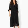 Dresses^Lilly Pulitzer Amrita Eyelet Midi Dress Onyx Soiree Eyelet