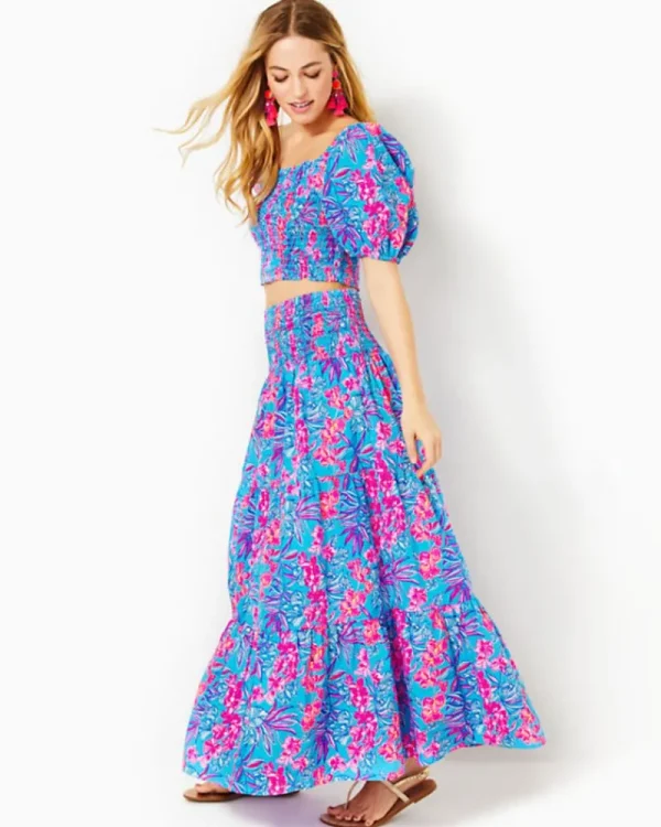 Matching Sets^Lilly Pulitzer Aston Maxi Set Cumulus Blue Orchid Oasis