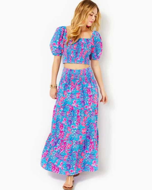 Matching Sets^Lilly Pulitzer Aston Maxi Set Cumulus Blue Orchid Oasis