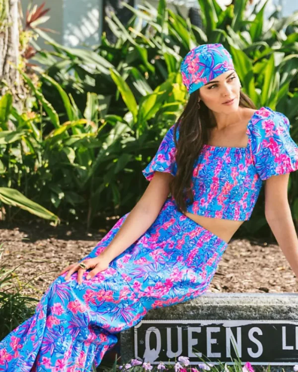 Matching Sets^Lilly Pulitzer Aston Maxi Set Cumulus Blue Orchid Oasis