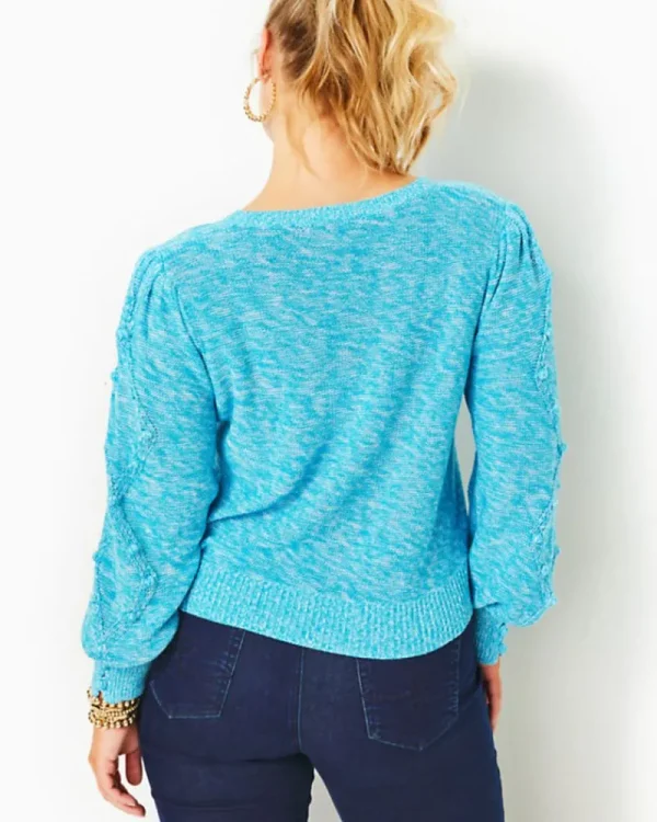 Sweaters & Cardigans^Lilly Pulitzer Attie Crewneck Sweater Aqua Palma Marl