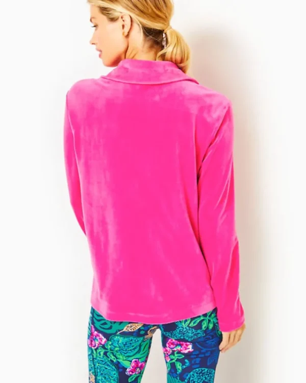 Loungewear^Lilly Pulitzer August Velour Pullover Pink Palms