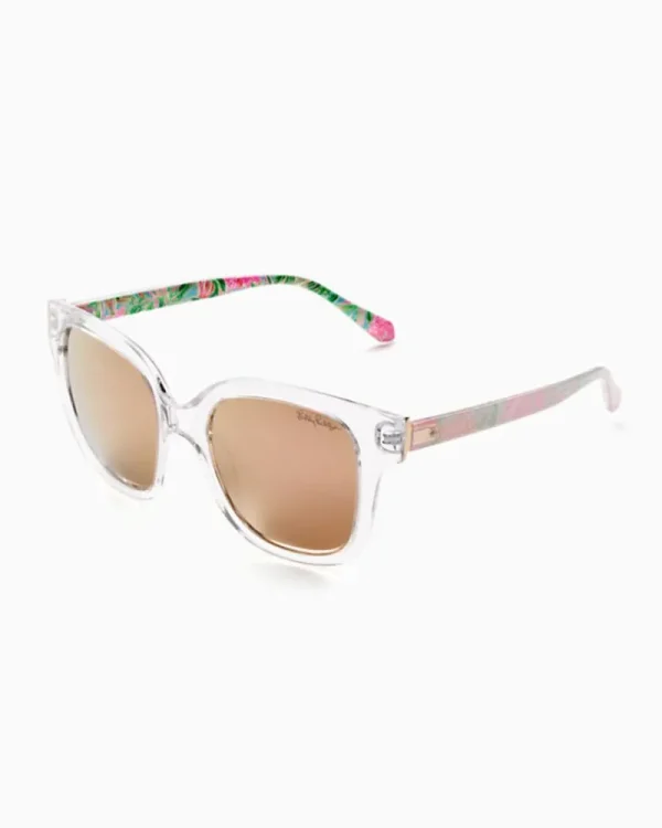 Sunglasses & Eyewear^Lilly Pulitzer Aura Sunglasses Crystal Clear Coming In Hot