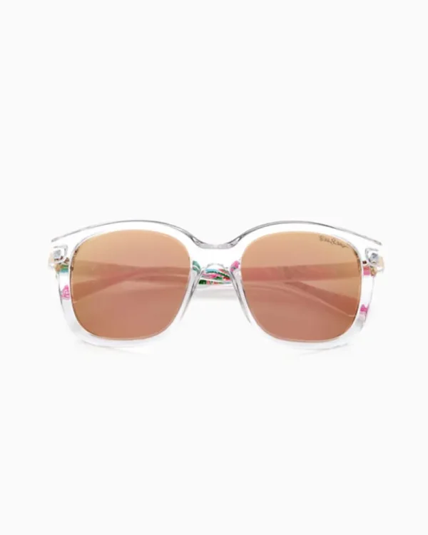 Sunglasses & Eyewear^Lilly Pulitzer Aura Sunglasses Crystal Clear Coming In Hot