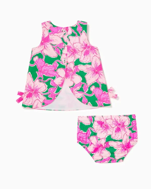 Girls Dresses & Rompers^Lilly Pulitzer Baby Lilly Infant Shift Dress Kelly Green Hibis Kiss