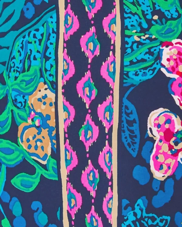 Bottoms^Lilly Pulitzer 32" Bal Harbour Palazzo Pant Low Tide Navy Life Of The Party Engineered Pant