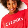 Loungewear^Lilly Pulitzer Ballad Cotton Sweatshirt Amaryllis Red Cheers Graphic