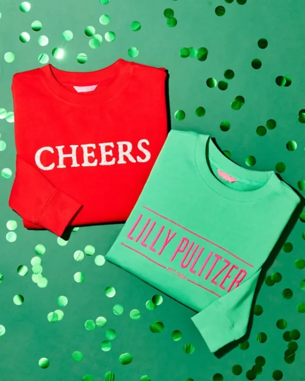 Loungewear^Lilly Pulitzer Ballad Cotton Sweatshirt Spearmint Lilly Pulitzer Embroidered Sweatshirt