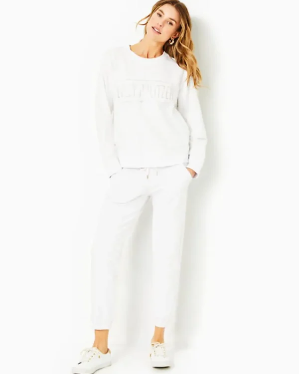 Loungewear^Lilly Pulitzer Ballad Oversized Sweatshirt Resort White Lilly Pulitzer Embroidery