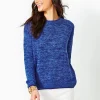 Sweaters & Cardigans^Lilly Pulitzer Bayport Cotton Crew Sweater Aegean Navy Blue Marl