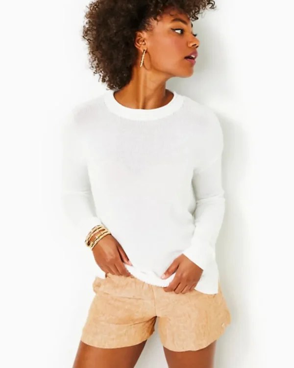 Sweaters & Cardigans^Lilly Pulitzer Bayport Cotton Crew Sweater Resort White