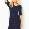 Dresses^Lilly Pulitzer Beckington Sweater Dress True Navy Metallic