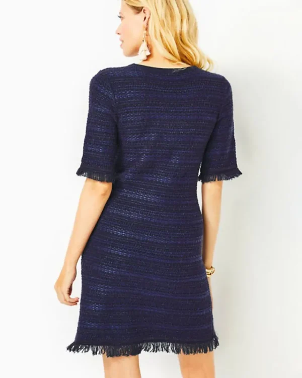 Dresses^Lilly Pulitzer Beckington Sweater Dress True Navy Metallic