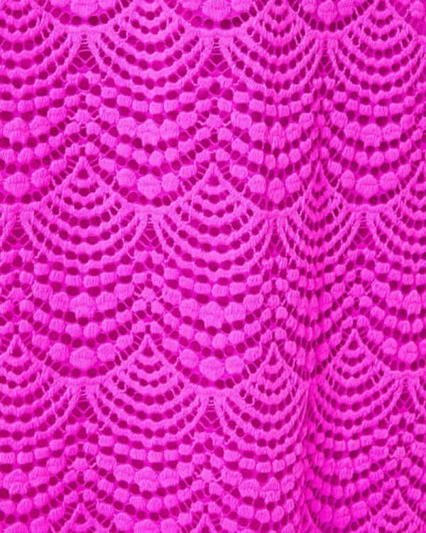 Dresses^Lilly Pulitzer Bingham Lace Midi Dress Wild Fuchsia Scalloped Shell Lace