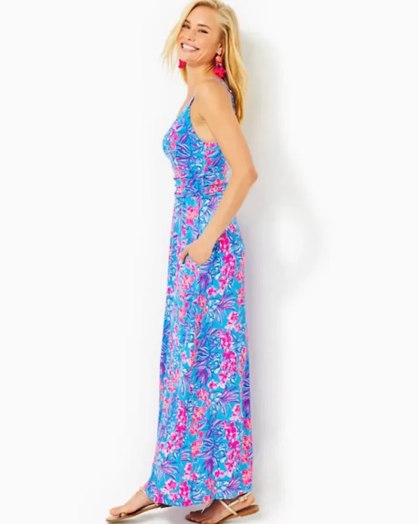 Dresses^Lilly Pulitzer Blake Maxi Dress Cumulus Blue Orchid Oasis