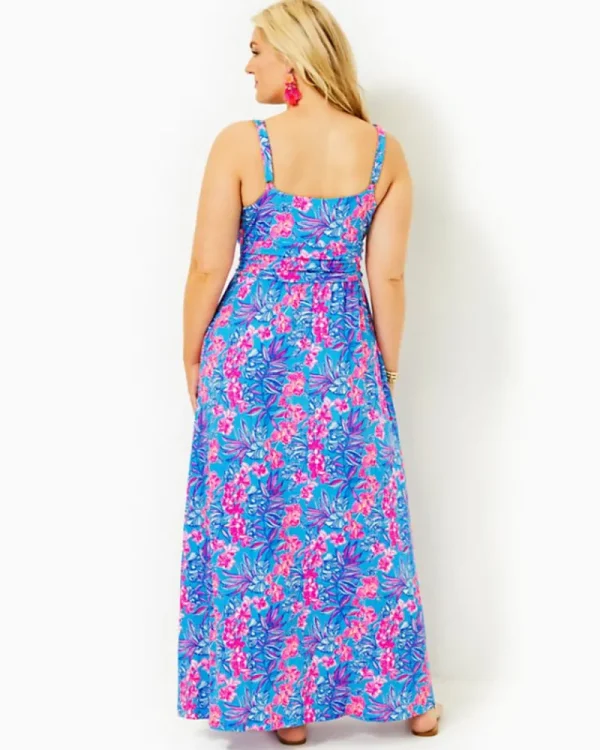 Dresses^Lilly Pulitzer Blake Maxi Dress Cumulus Blue Orchid Oasis