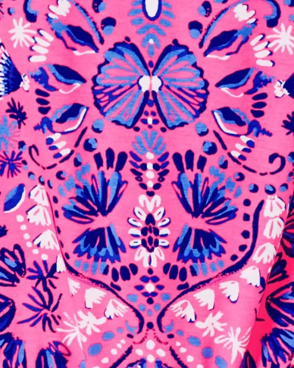 Tops^Lilly Pulitzer Bowen Halter Top Havana Pink Turtle Tidepool Engineered Top