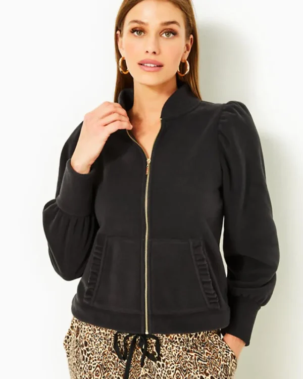 Loungewear^Lilly Pulitzer Cabello Zip-Up Fleece Black