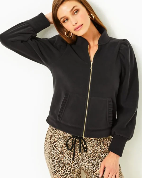 Loungewear^Lilly Pulitzer Cabello Zip-Up Fleece Black