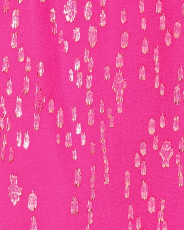 Dresses^Lilly Pulitzer Cleme Silk Dress Pink Palms Fish Clip Chiffon