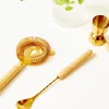 Tabletop^Lilly Pulitzer Cocktail Tool Set Gold Metallic Caning