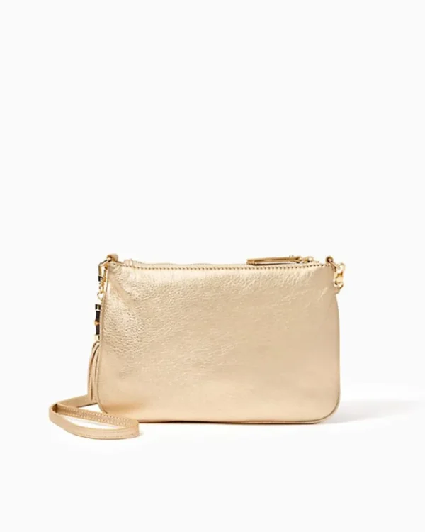 Bags^Lilly Pulitzer Cruisin Crossbody Bag Gold Metallic