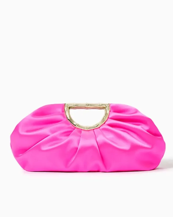 Bags^Lilly Pulitzer Culver Satin Clutch Cerise Pink