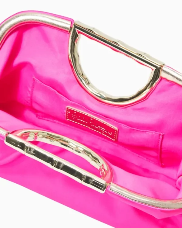 Bags^Lilly Pulitzer Culver Satin Clutch Cerise Pink