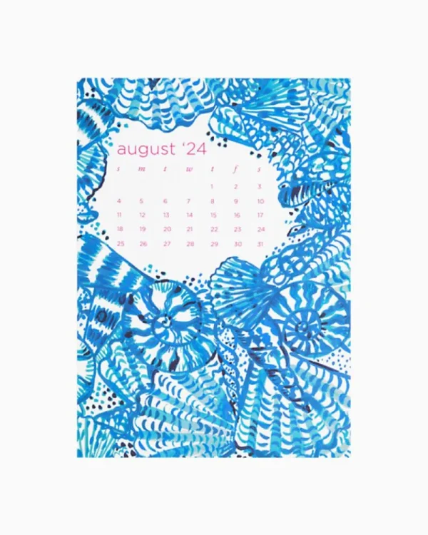 Office Supplies & Stationery^Lilly Pulitzer 2024 Desk Calendar - 12 Month Resort White Twisted Up