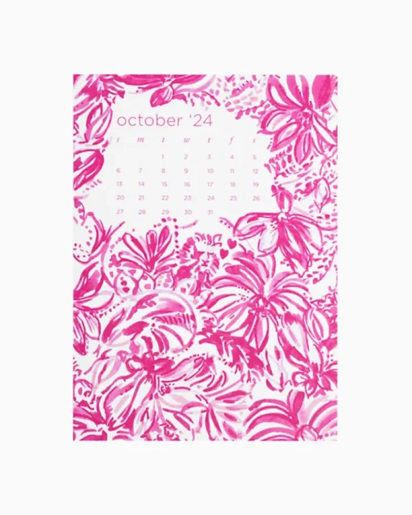 Office Supplies & Stationery^Lilly Pulitzer 2024 Desk Calendar - 12 Month Resort White Twisted Up