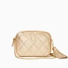 Bags^Lilly Pulitzer Dessa Leather Crossbody Bag Gold Metallic