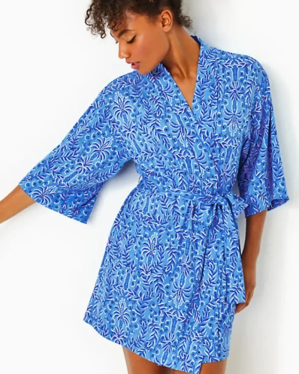 Pajamas^Lilly Pulitzer Elaine Knit Robe Abaco Blue Have It Both Rays