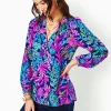 Tops^Lilly Pulitzer Elsa Silk Top Aegean Navy Calypso Coast