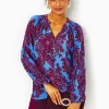 Tops^Lilly Pulitzer Elsa Silk Top Abaco Blue Feel Like A Shellebrity