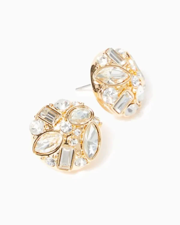 Jewelry^Lilly Pulitzer Enchanted Escape Stud Earrings Gold Metallic