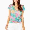 Loungewear^Lilly Pulitzer Etta V-Neck Top Multi Sunshine State Of Mind