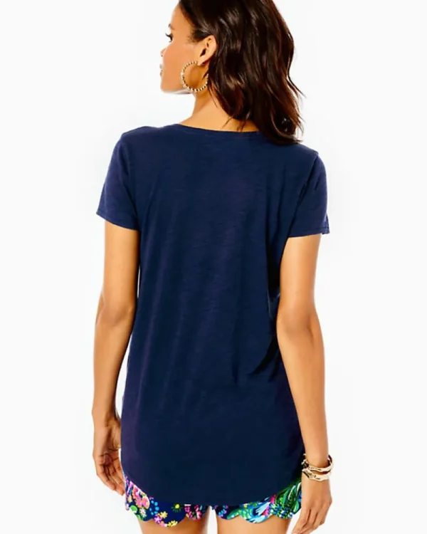 Loungewear^Lilly Pulitzer Etta V-Neck Top True Navy