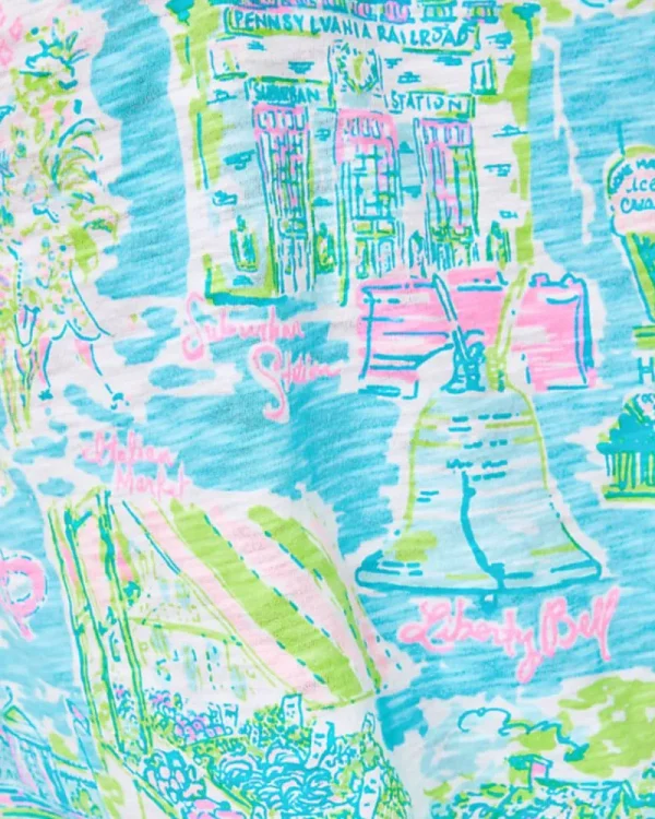 Loungewear^Lilly Pulitzer Etta V-Neck Top Multi Lilly Loves Philly