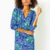 Dresses^Lilly Pulitzer Fairfax 3/4 Sleeve Dress Abaco Blue In Turtle Awe