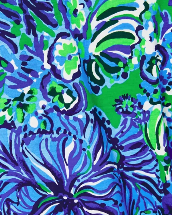 Dresses^Lilly Pulitzer Fairfax 3/4 Sleeve Dress Abaco Blue In Turtle Awe