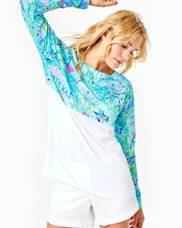 Loungewear^Lilly Pulitzer Finn Top Bayside Blue Lilly Loves Texas