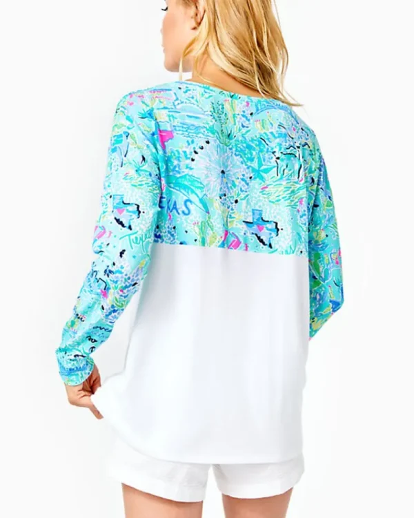 Loungewear^Lilly Pulitzer Finn Top Bayside Blue Lilly Loves Texas