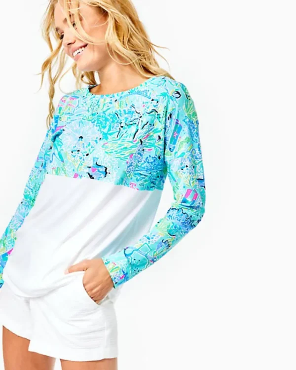 Loungewear^Lilly Pulitzer Finn Top Bayside Blue Lilly Loves Texas