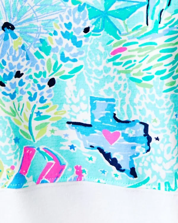 Loungewear^Lilly Pulitzer Finn Top Bayside Blue Lilly Loves Texas