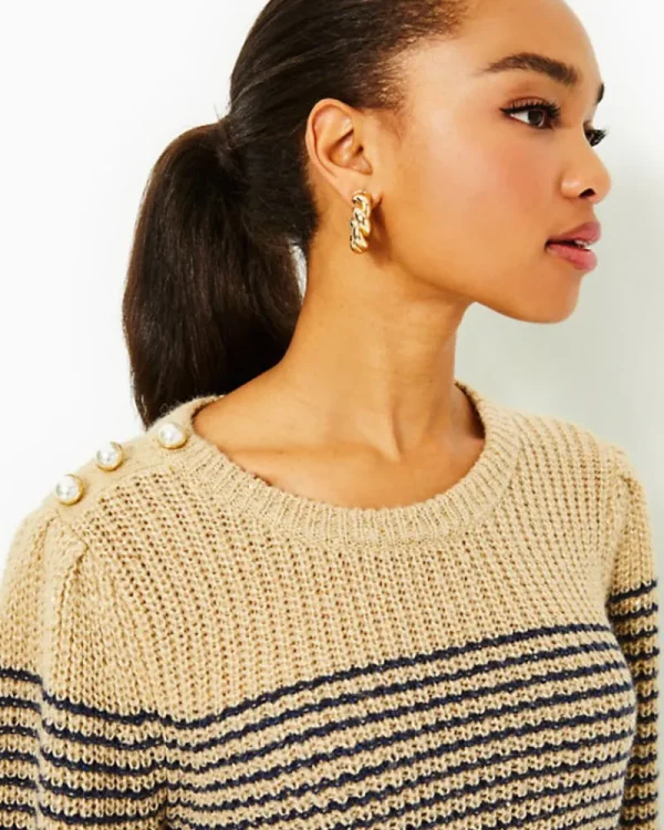 Sweaters & Cardigans^Lilly Pulitzer Finney Sweater Sand Bar Sparkle Stripe