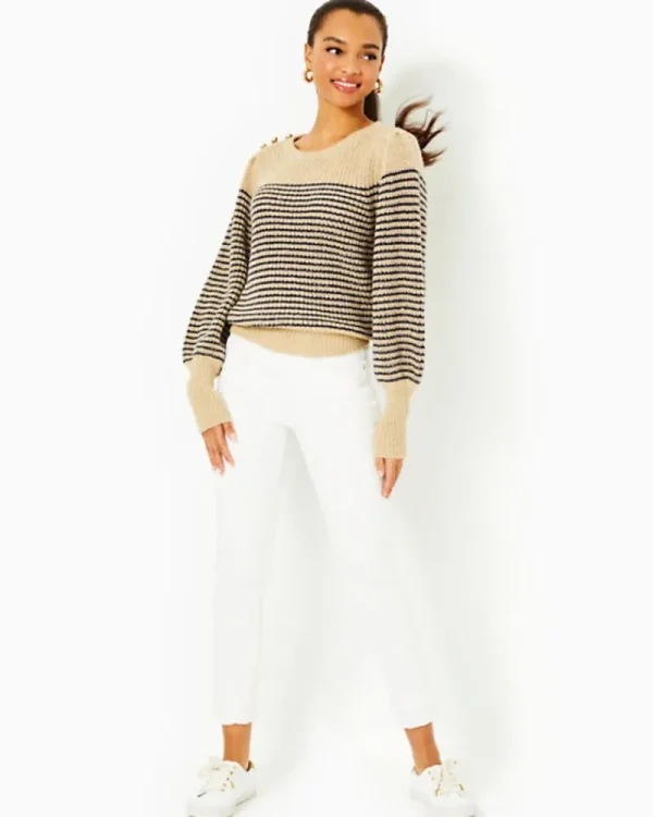 Sweaters & Cardigans^Lilly Pulitzer Finney Sweater Sand Bar Sparkle Stripe